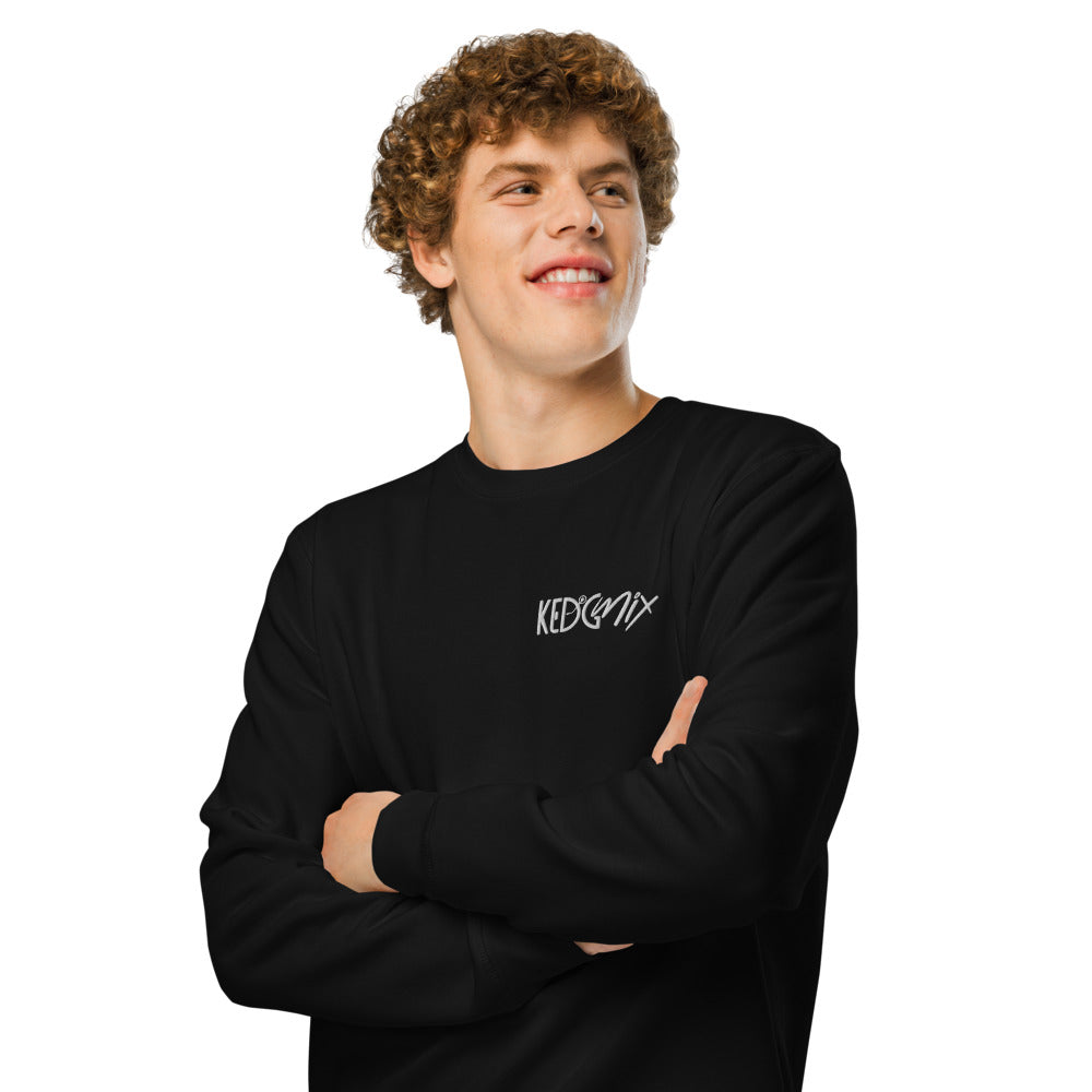 Sudadera unisex orgánica de peso medio con el logotipo de Dj KedG